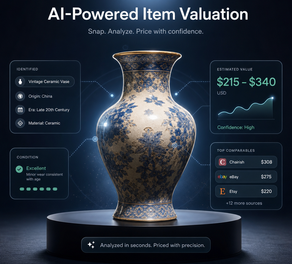 ezFlipAI item identification and resale valuation